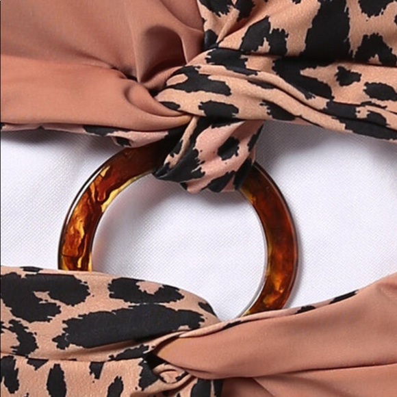 Leopard one piece tank style swim suit, size M - Picture 10 of 14